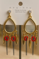 Fancy Earring-363 (Maroon)